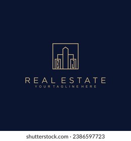 Initials Real estate vector logo design Real estate logo Property logo Home logo
