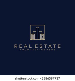 Initials Real estate vector logo design Real estate logo Property logo Home logo