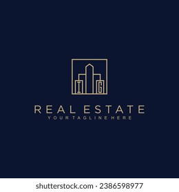 Initials Real estate vector logo design Real estate logo Property logo Home logo