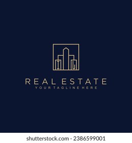 Initials Real estate vector logo design Real estate logo Property logo Home logo