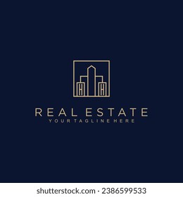 Initials Real estate vector logo design Real estate logo Property logo Home logo