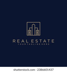 Initials Real estate vector logo design Real estate logo Property logo Home logo