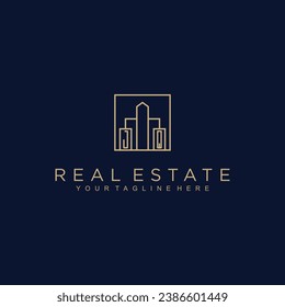 Iniciales Diseño del logotipo del vector inmobiliario Logo del inmobiliario Logo del inmueble Logo del Home