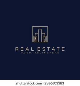 Initials Real estate vector logo design Real estate logo Property logo Home logo