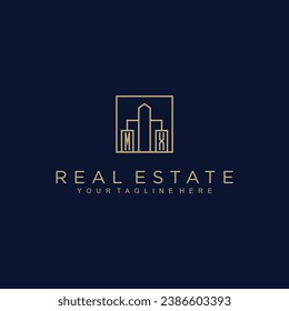 Initials Real estate vector logo design Real estate logo Property logo Home logo