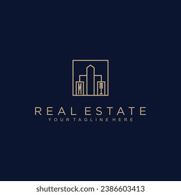 Initials Real estate vector logo design Real estate logo Property logo Home logo