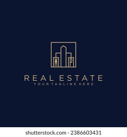 Initials Real estate vector logo design Real estate logo Property logo Home logo