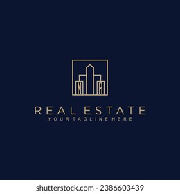 Initialen Immobilien-Vektorlogo Design Immobilienlogo Logo