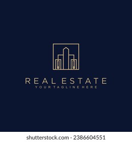 Initials Real estate vector logo design Real estate logo Property logo Home logo