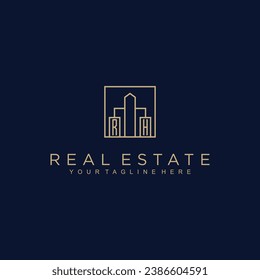 Initials Real estate vector logo design Real estate logo Property logo Home logo