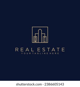 Iniciales Diseño del logotipo del vector inmobiliario Logo del inmobiliario Logo del inmueble Logo del Home