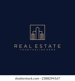 Initials Real estate vector logo design Real estate logo Property logo Home logo