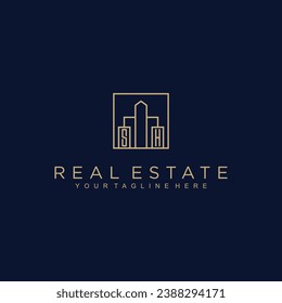 Initials Real estate vector logo design Real estate logo Property logo Home logo