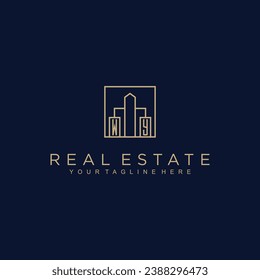 Iniciales Diseño del logotipo del vector inmobiliario Logo del inmobiliario Logo del inmueble Logo del Home