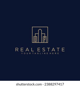 Iniciales Diseño del logotipo del vector inmobiliario Logo del inmobiliario Logo del inmueble Logo del Home