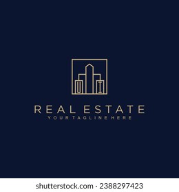 Iniciales Diseño del logotipo del vector inmobiliario Logo del inmobiliario Logo del inmueble Logo del Home