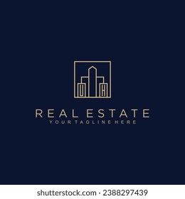 Initials Real estate vector logo design Real estate logo Property logo Home logo