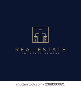 Initials Real estate vector logo design Real estate logo Property logo Home logo