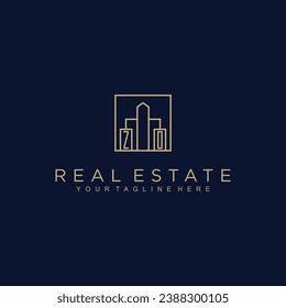 Initials Real estate vector logo design Real estate logo Property logo Home logo
