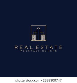 Initials Real estate vector logo design Real estate logo Property logo Home logo