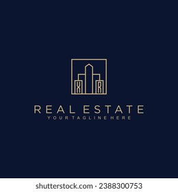 Initials Real estate vector logo design Real estate logo Property logo Home logo