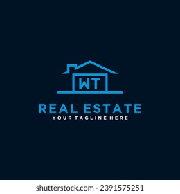 Initials Real estate vector logo design 