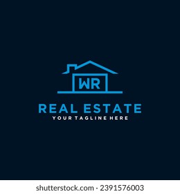 Initials Real estate vector logo design 
