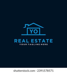 Initials Real estate vector logo design 