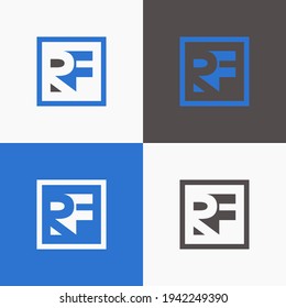 The initials RF are arranged in a simple box with the letter R in negative space. Mature, sophisticated, and bold are the feelings that can be seen from this logo. A great logo for any company.