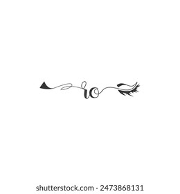 Initials RO calligraphy lettering beauty symbol