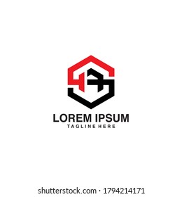 Initialen S und eine kombinierte Logo-Vektorgrafik-Illustration