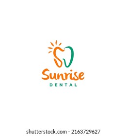 Diseño del logotipo dental de inicio S y D en Sunrise