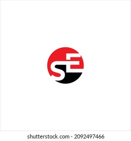 initials s e logo vector template