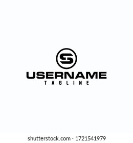 The initials S and H are negative spaces.