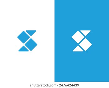 Initials S logo symbol. Letter S design. Innovative high tech logo illustration