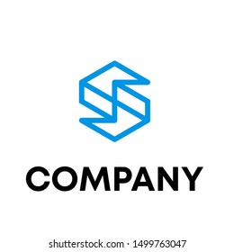 initials S logo template sign vector