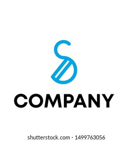 initials S logo template sign vector