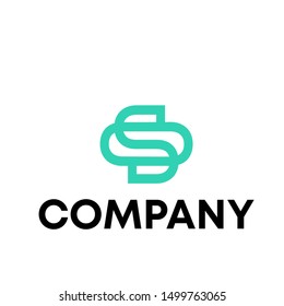 initials S logo template sign vector