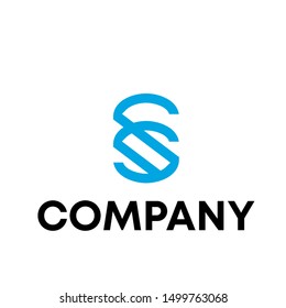 initials S logo template sign vector