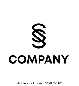 initials S logo template sign vector