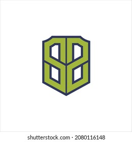 initials s logo vector template shield