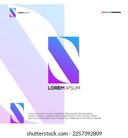 Initials S modern logo design