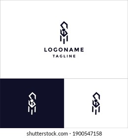 initials s rocket logo vector icon illustration