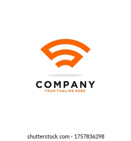 logotipo de señal de las iniciales para logotipos de red o logotipos de comunicación fotos y vectores de stock
