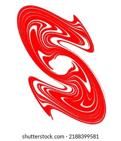 Iniciales de tinta de pintura húmeda y fundida