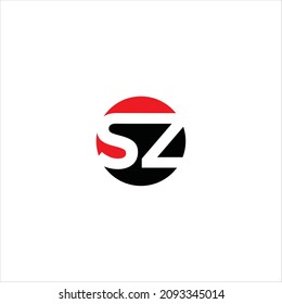 initials s z logo vector template emblem