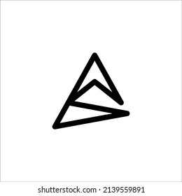 initials AS  SA logo line art isolated on white background