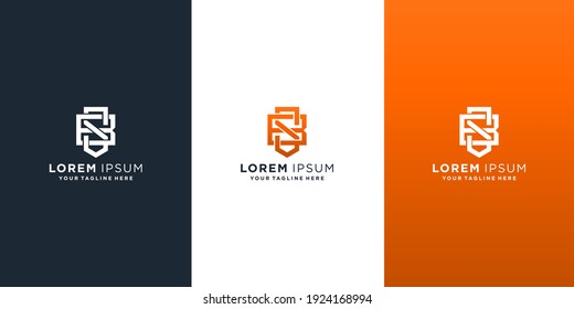 Initials sb logo design template