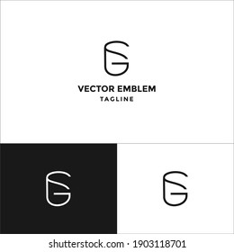 initials sg abstract logo vector icon illustration