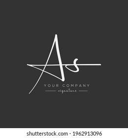 AS initials signature logo. Handwriting logo vector templates and signature concept